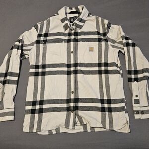 Carhartt Men’s White & Black Plaid Work Shirt